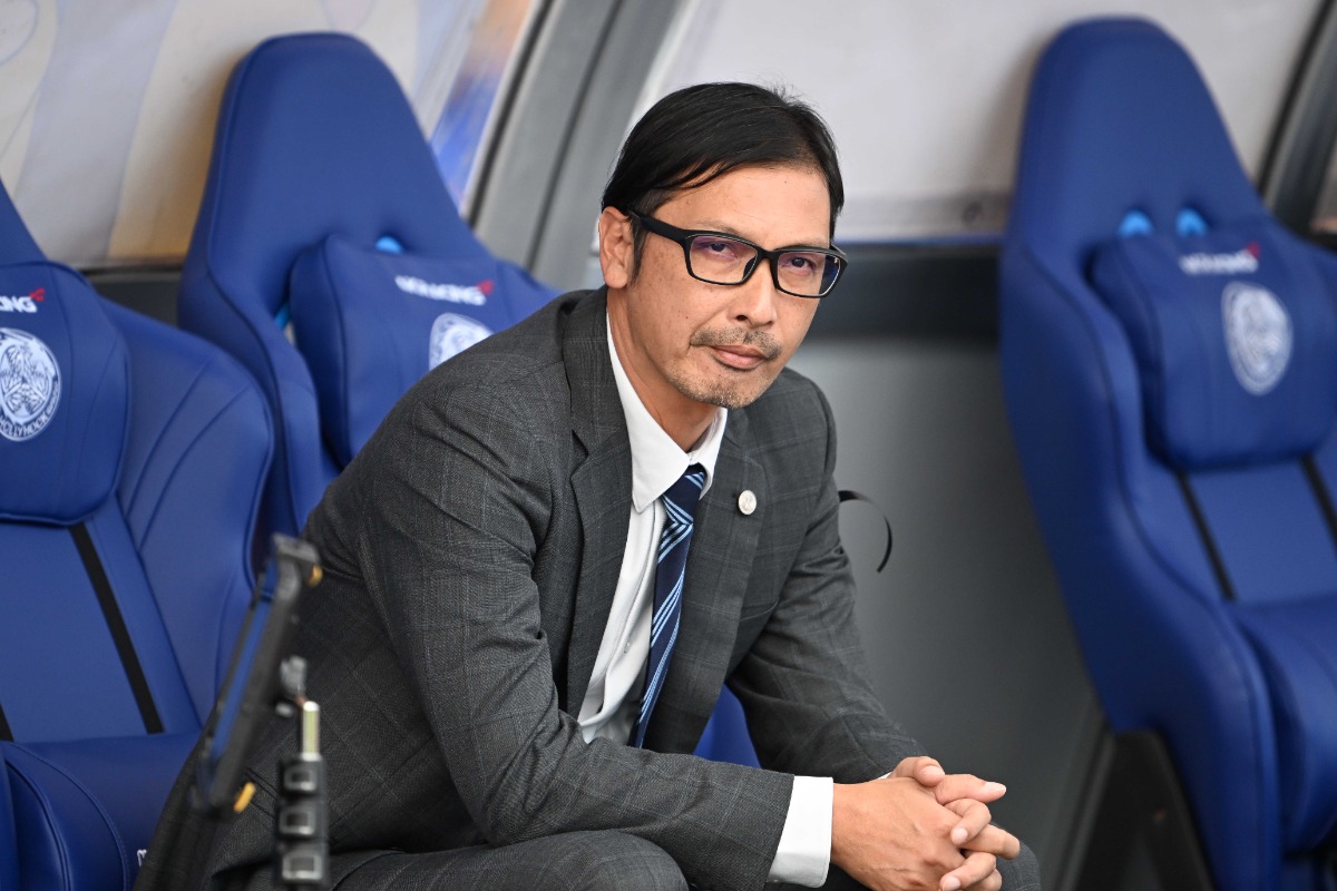 広島戦に臨んだ水戸の森直樹監督【写真：徳原隆元】