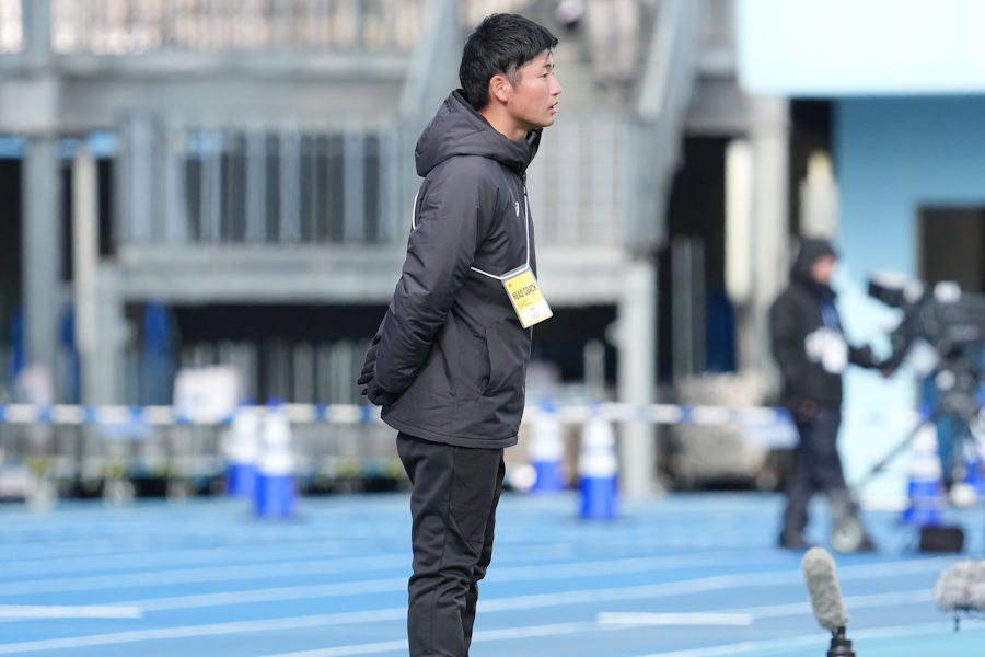 水口の夘田雄基監督【写真：近藤俊哉】