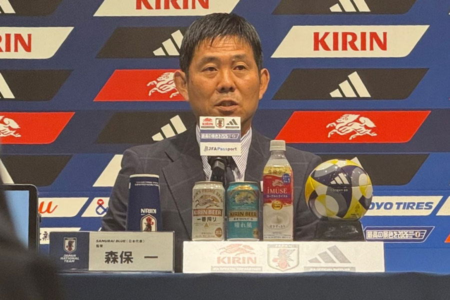 森保一監督が続出する怪我人について言及した【写真:FOOTBALL ZONE編集部】