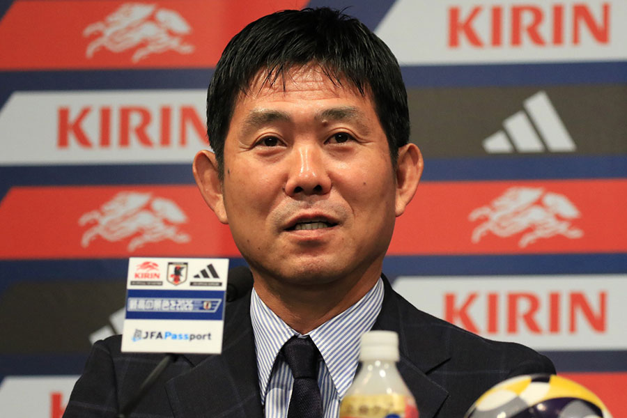 会見に出席した森保一監督【写真:Noriko NAGANO】