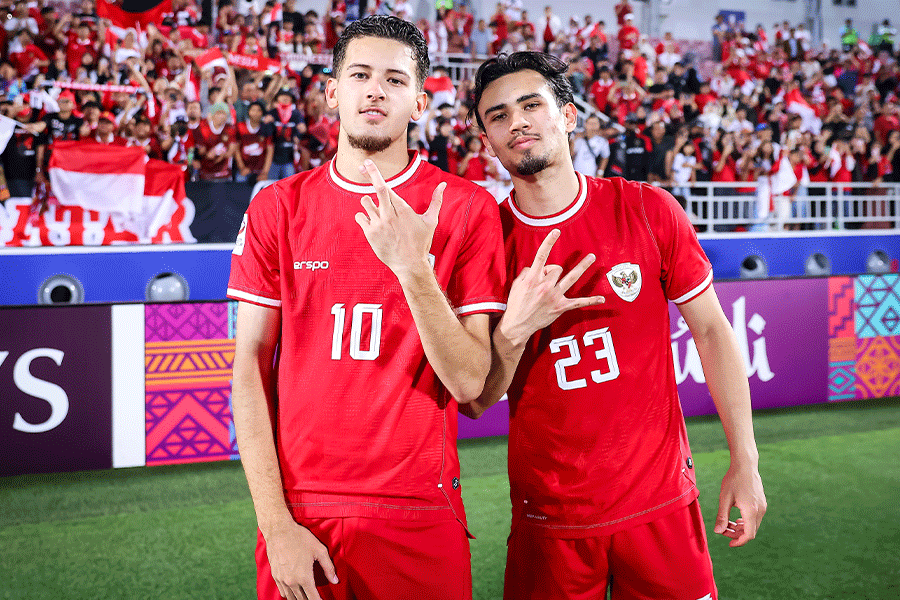 ジャスティン・ハブナー(写真左)が強行出場【写真:2024 Asian Football Confederation (AFC)】